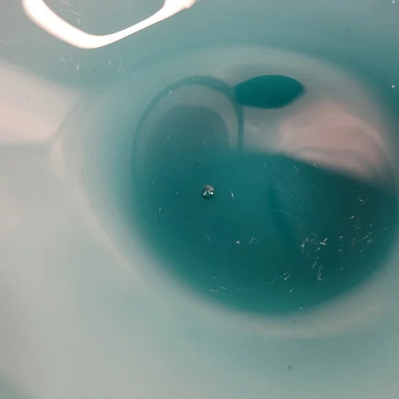 Beautiful Turquoise TEAL EMPOLI CASED GLASS PEDESTAL CANDY DISH - Picture 12 of 16